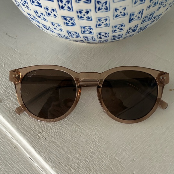 WMP Eyewear Tate Sunglasses Light Crystal Brown / Brown Lens - Picture 2 of 4